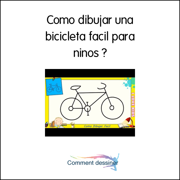 Como dibujar una bicicleta facil para niños